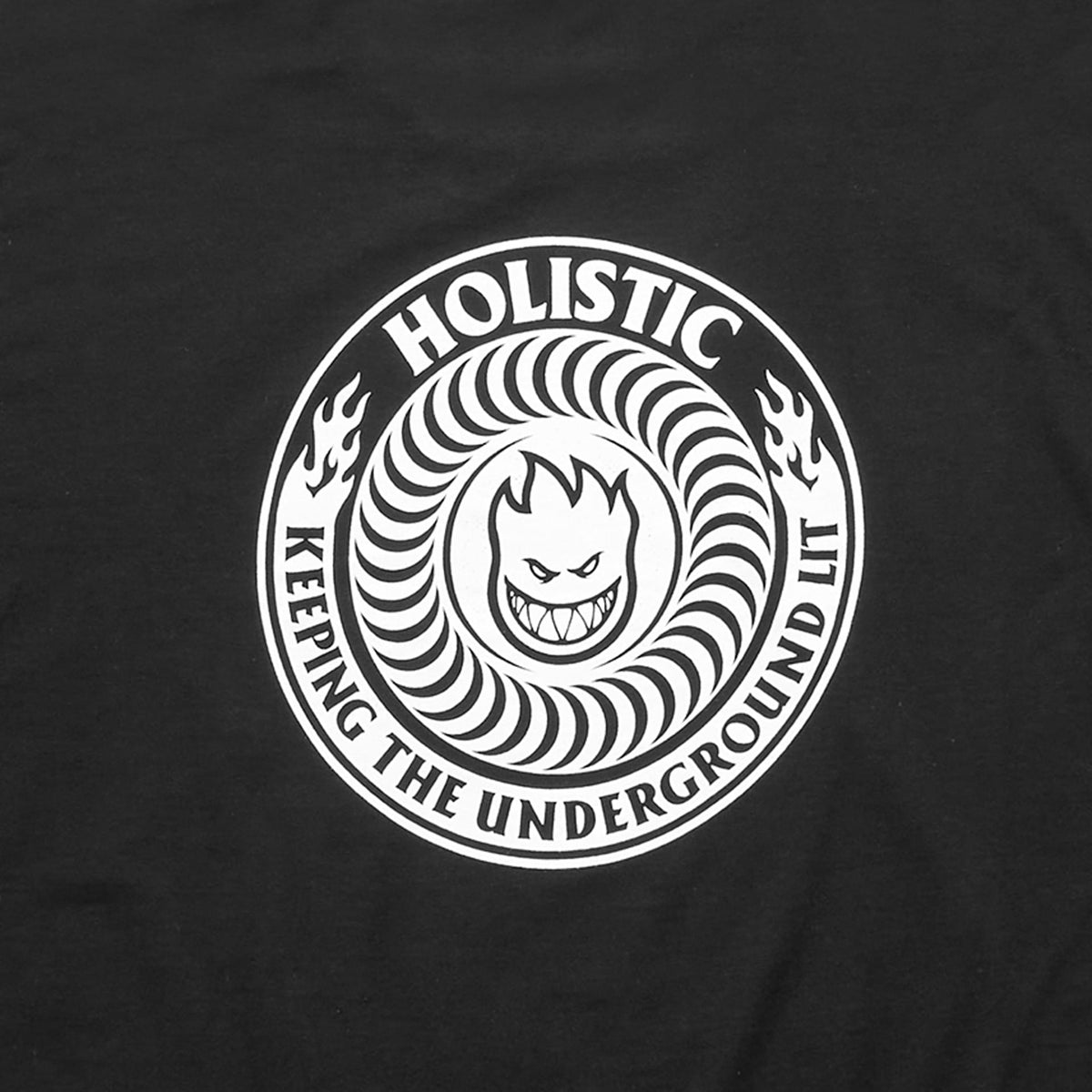 SPITFIRE T-SHIRT Spitfire Keeping The Underground Lit Tee - (Holistic) Black