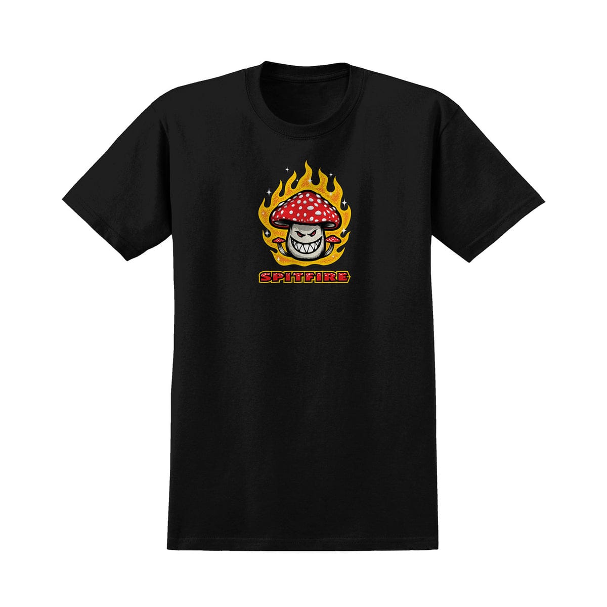 SPITFIRE T-SHIRT Spitfire Mushroom Bighead Tee - Black