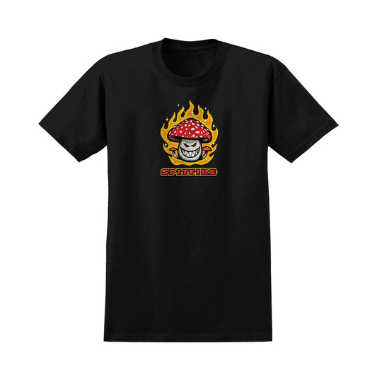 SPITFIRE T-SHIRT Spitfire Mushroom Bighead Tee - Black