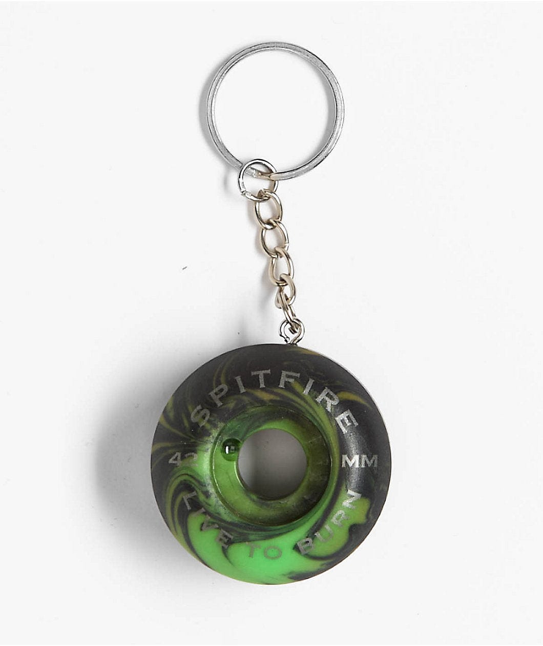 SPITFIRE MISCELLANEOUS Black/Green Swirl Spitfire Wheels Keychain - Random Assorted