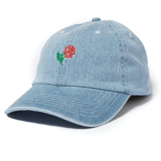 The Quiet Life Rose Dad Hat - Light Denim