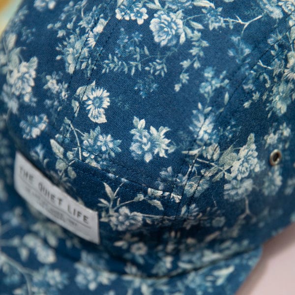 THE QUIET LIFE HAT The Quiet Life 5 Panel Camper Hat - Blue Flowers