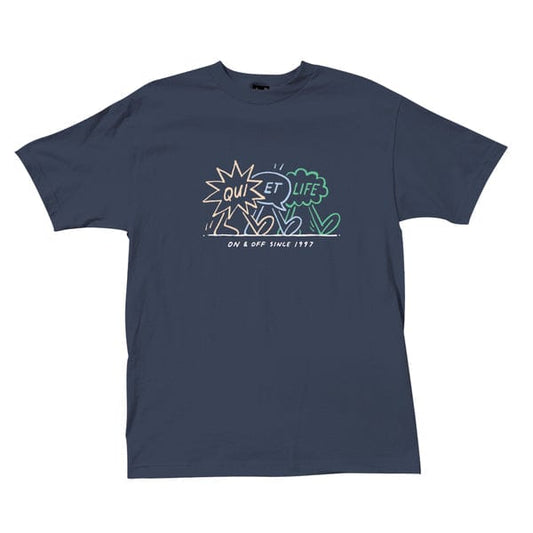 THE QUIET LIFE T-SHIRT S The Quiet Life Walking Bubbles Tee - Navy