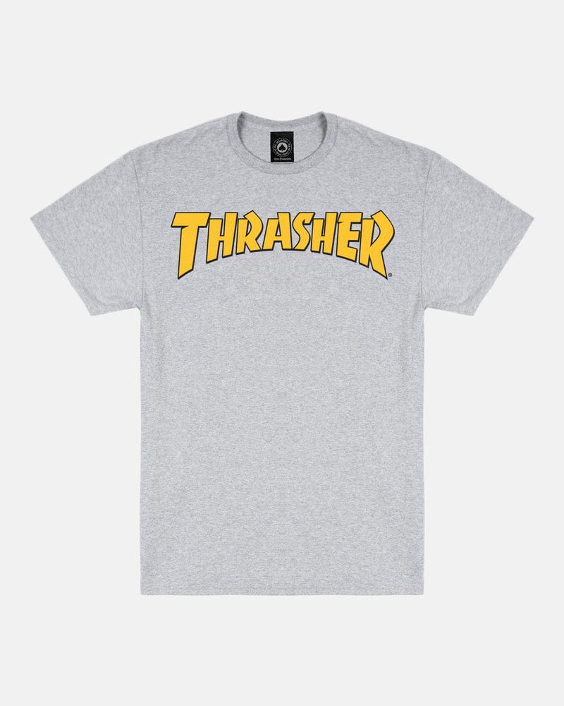 THRASHER T-SHIRT Thrasher Cover Logo Tee - Heather Grey