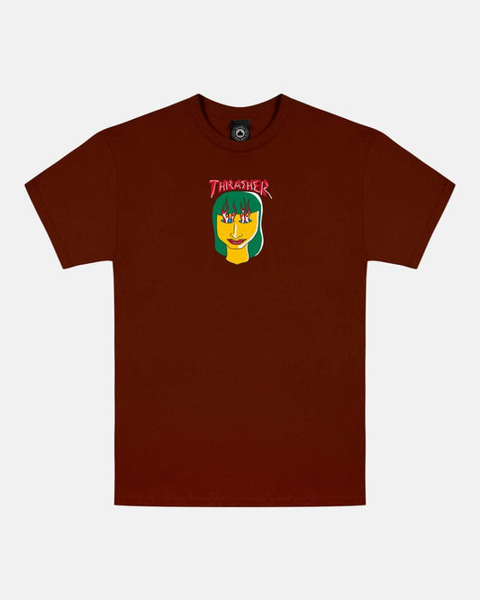 THRASHER T-SHIRT Thrasher Gonz Talk Shit Tee - Maroon
