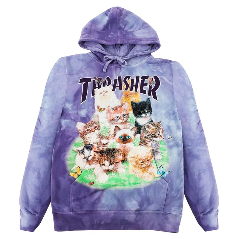THRASHER HOODIE Thrasher Kittens Hoodie - (The Mountain) Purple