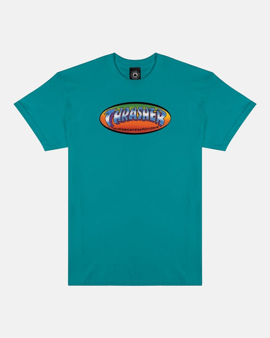 THRASHER T-SHIRT Thrasher Magazine Ninety-Five By Spanky Tee - Jade