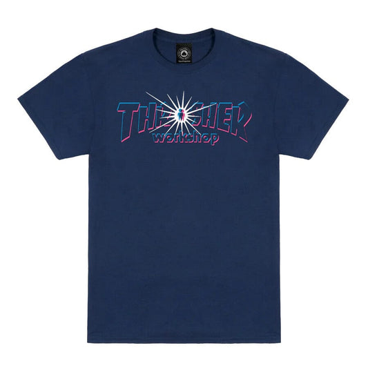 THRASHER T-SHIRT Thrasher Magazine X Alien Workshop Nova Tee - Navy