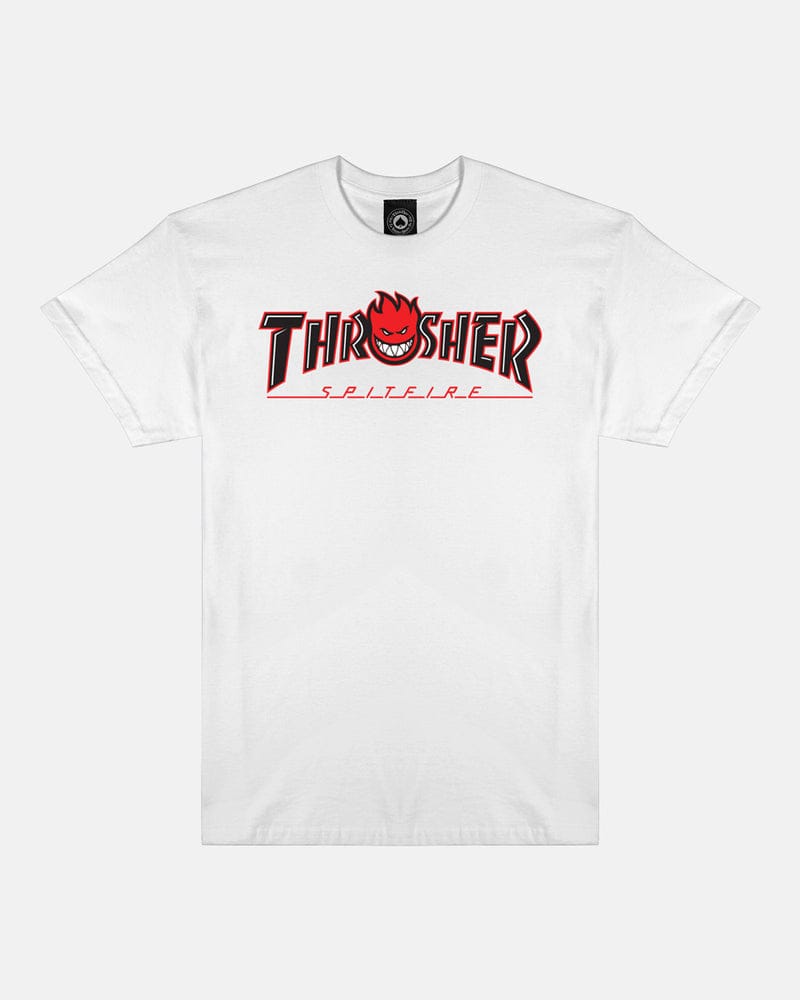 THRASHER T-SHIRT Thrasher Magazine x Spitfire Big Head Outline Tee - White