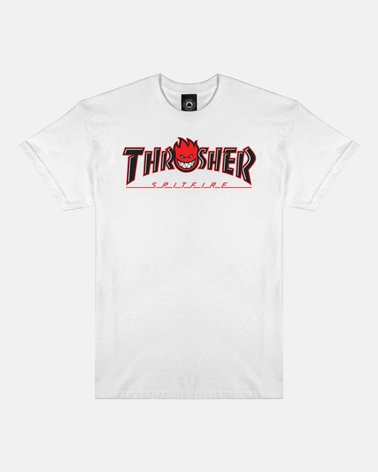 THRASHER T-SHIRT Thrasher Magazine x Spitfire Big Head Outline Tee - White