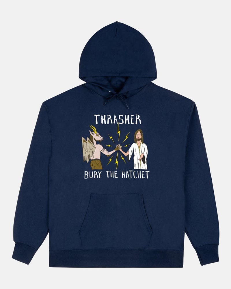 THRASHER HOODIE Thrasher Magazine x Toy Machine B.T.H Hoodie - Navy