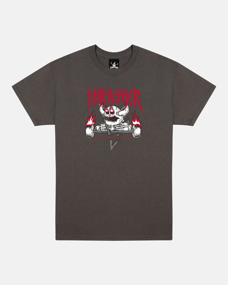 THRASHER T-SHIRT Thrasher Magazine x Toy Machine Monster Gram Tee - Charcoal