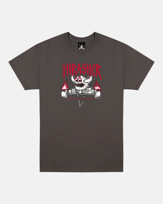 THRASHER T-SHIRT Thrasher Magazine x Toy Machine Monster Gram Tee - Charcoal