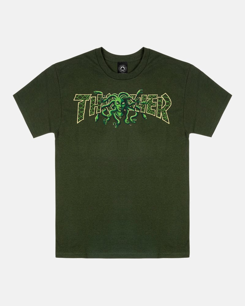 THRASHER T-SHIRT Thrasher Medusa Tee - Forest Green