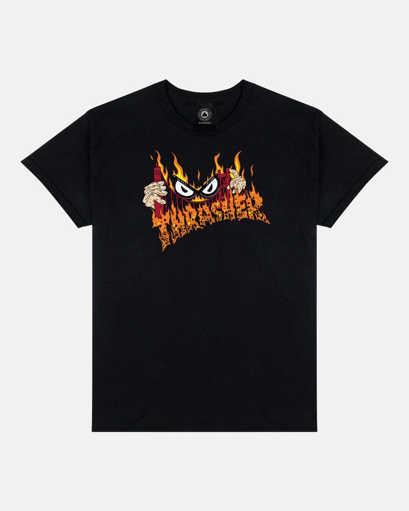 THRASHER T-SHIRT Thrasher Neckface Sucka Free Tee - Black