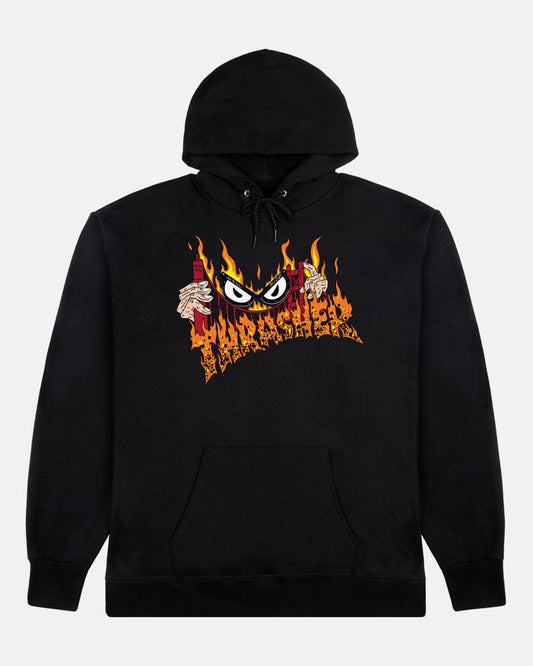 THRASHER HOODIE XL Thrasher Neckface Sucka Hoodie - Black
