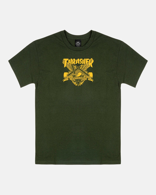 THRASHER T-SHIRT Thrasher x Anti-Hero Eaglegram Tee - Forest Green