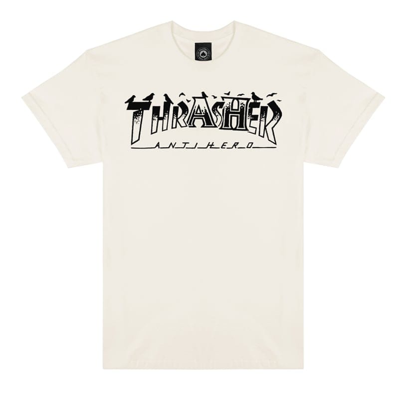 THRASHER T-SHIRT Thrasher x Anti-Hero Pigeon Mag Tee - Natural