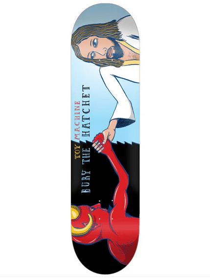 TOY MACHINE DECK 8.5 Toy Machine Bury The Hatchet Symmetrical Deck - 8.5