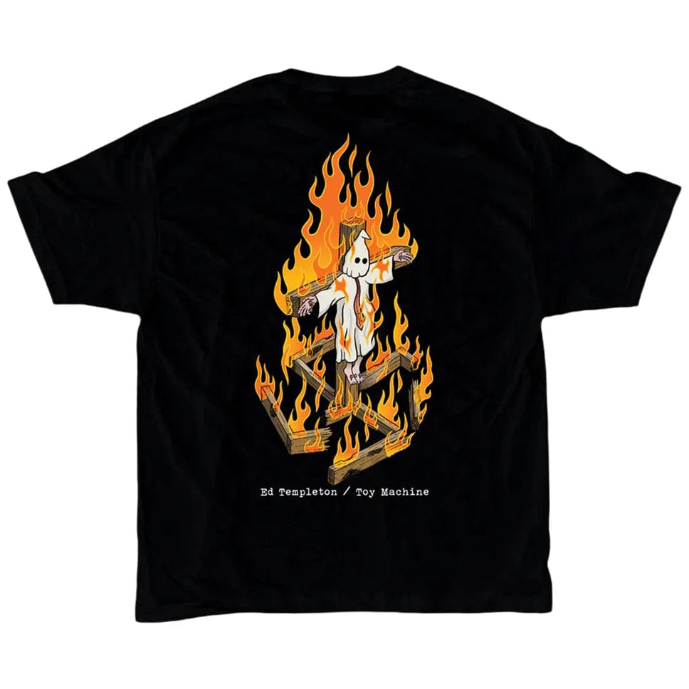 TOY MACHINE T-SHIRT Toy Machine Ed Tempelton Charred Cross Tee - Black