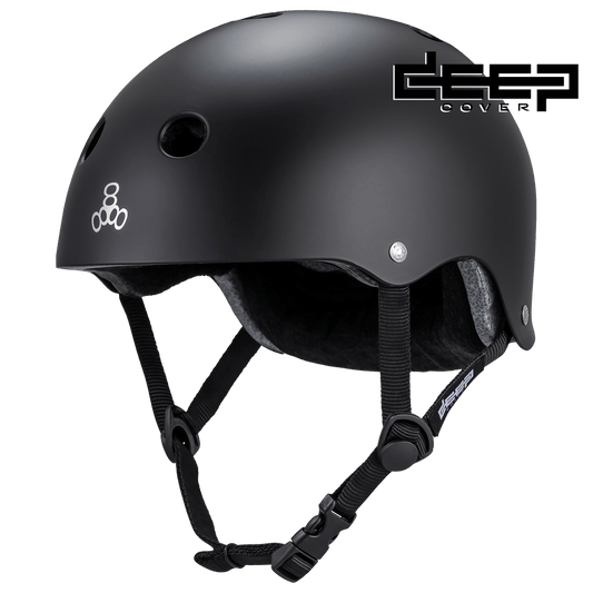 TRIPLE EIGHT HELMET Triple Eight Deep Cover Helmet - Black Matte