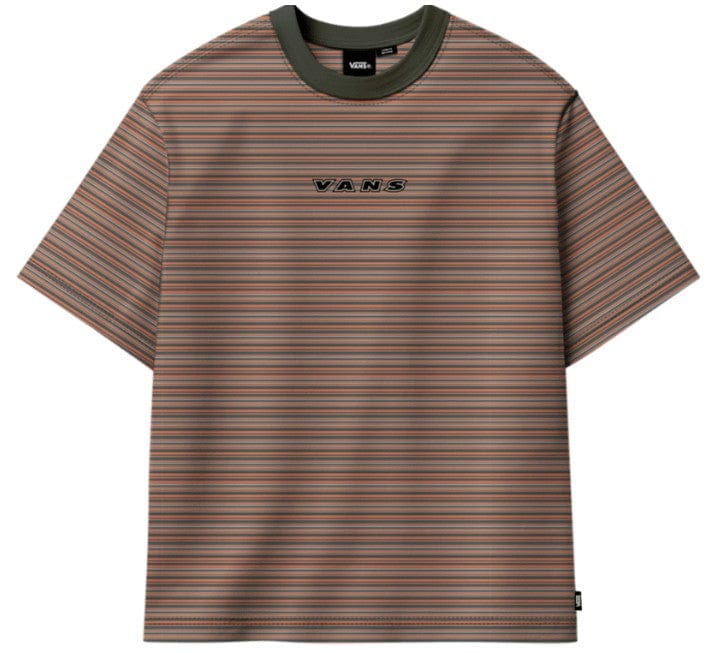 VANS T-SHIRT Vans Cameron Stripe Knit Tee - Obsidian Fern