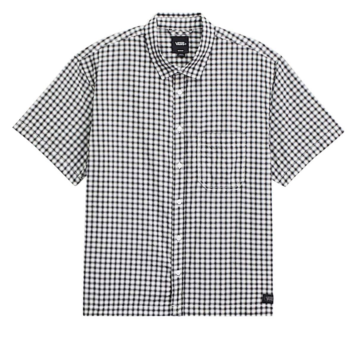 VANS T-SHIRT Vans Larkspur Mini Plaid Button Up Shirt - Black White