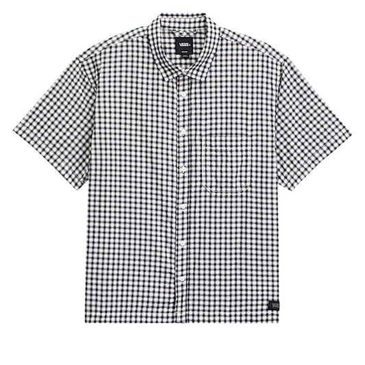 VANS T-SHIRT Vans Larkspur Mini Plaid Button Up Shirt - Black White