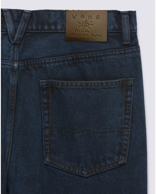 VANS PANTS Vans Nick Michel Check 5 Loose Fit Tapered Denim Pants - Blue