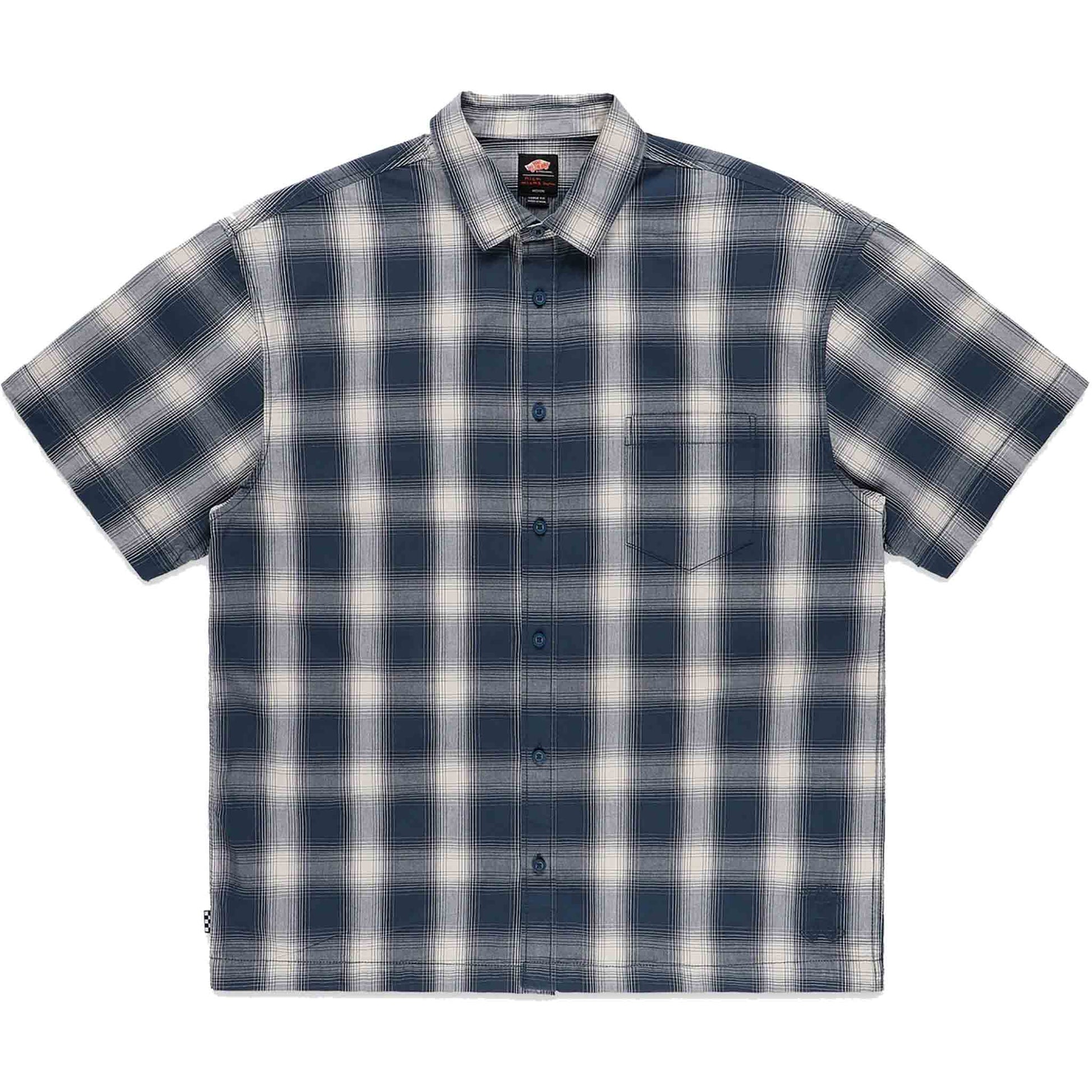 VANS SHORT SLEEVE SHIRT Vans Nick Michel Short Sleeve Button Up - Dress Blue