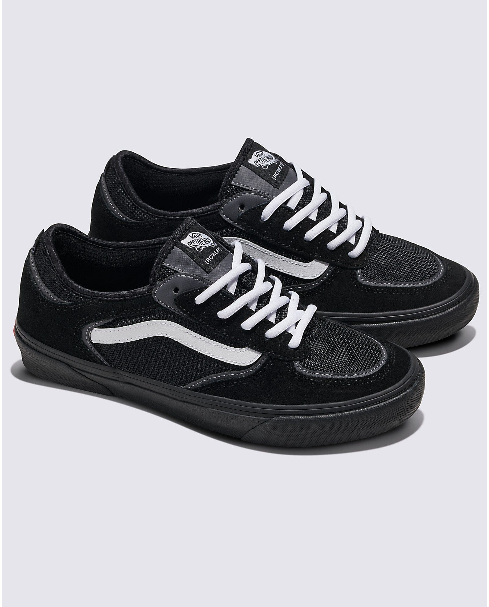 VANS SHOE VANS 9 Vans Rowley - Black White Black