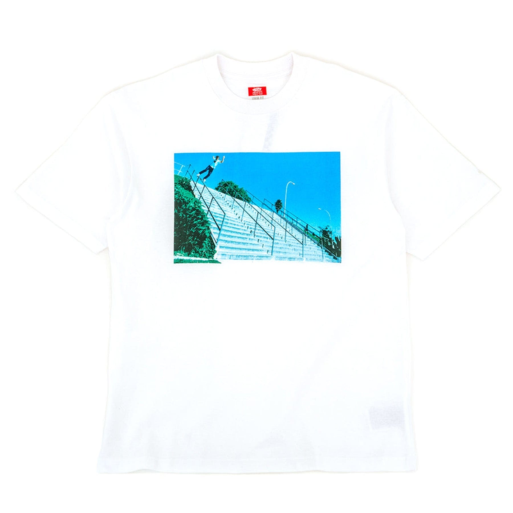 VANS T-SHIRT Vans Rowley Lipslide 25th Anniversary Handrail Tee - White