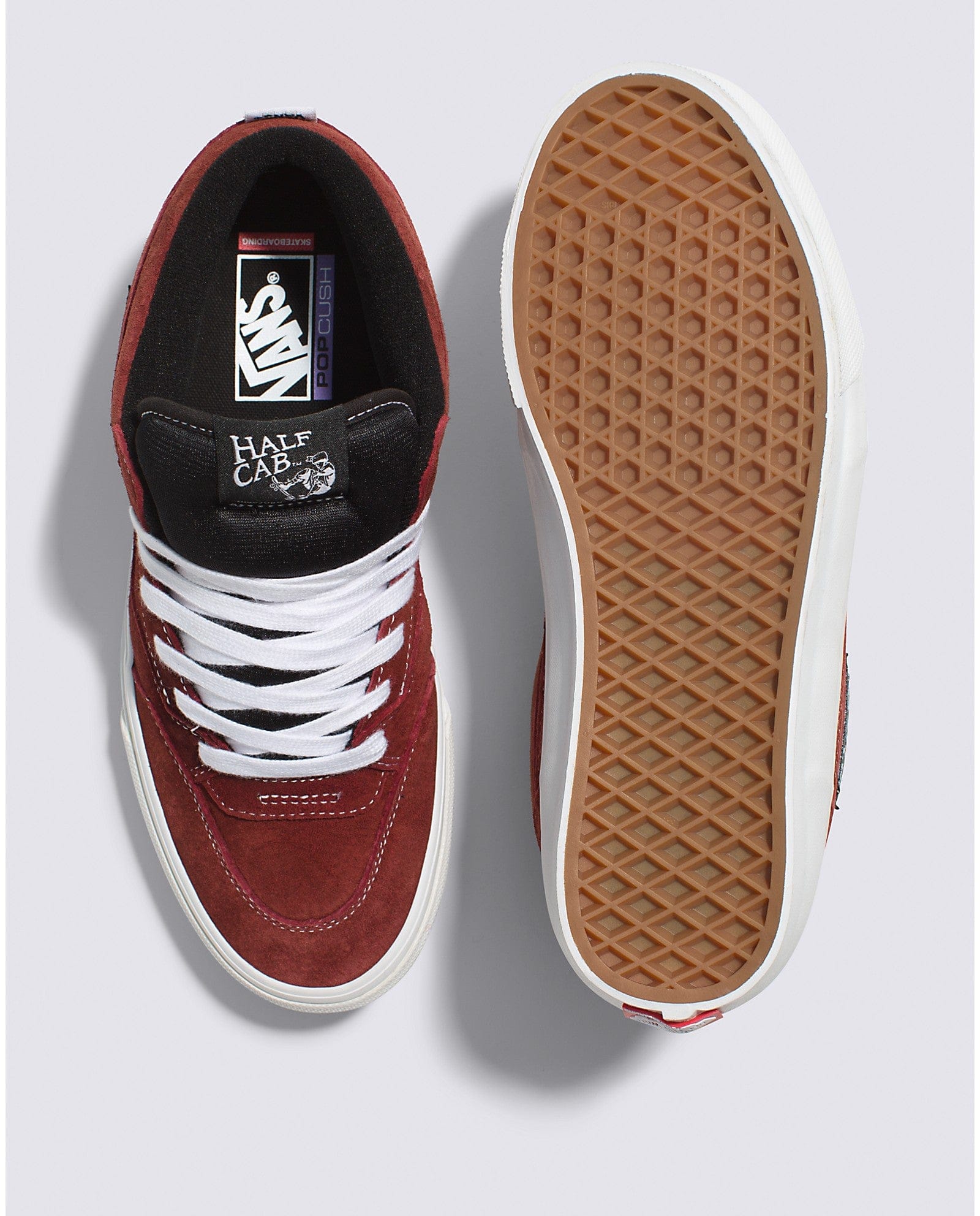 VANS SHOE VANS 9 Vans Skate Half Cab '92 - (Pig Suede) Brick