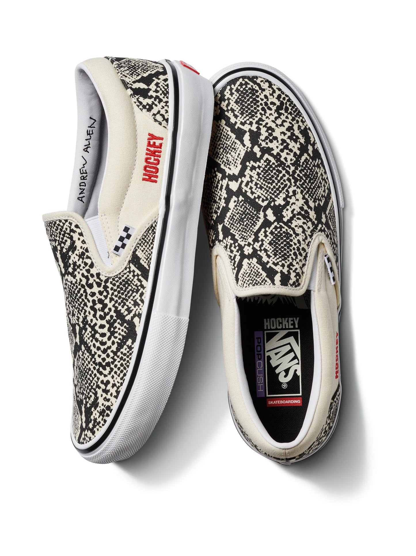 VANS SHOE VANS Vans Skate Slip On - (Hockey) White Snake