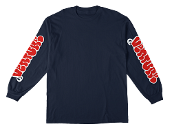 VENTURE LONGSLEEVE TEE Venture Throw Logo Long Sleeve - Navy Red