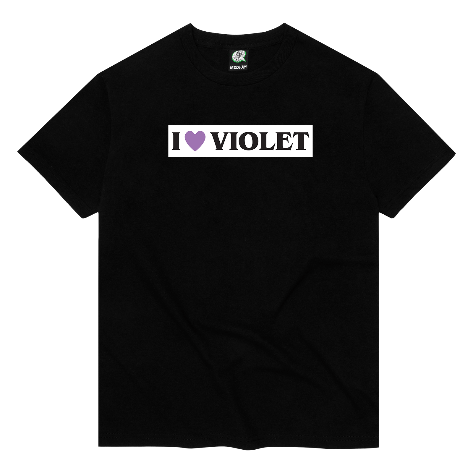Violet Skateboards T-SHIRT Violet I Heart Violet Tee - Black