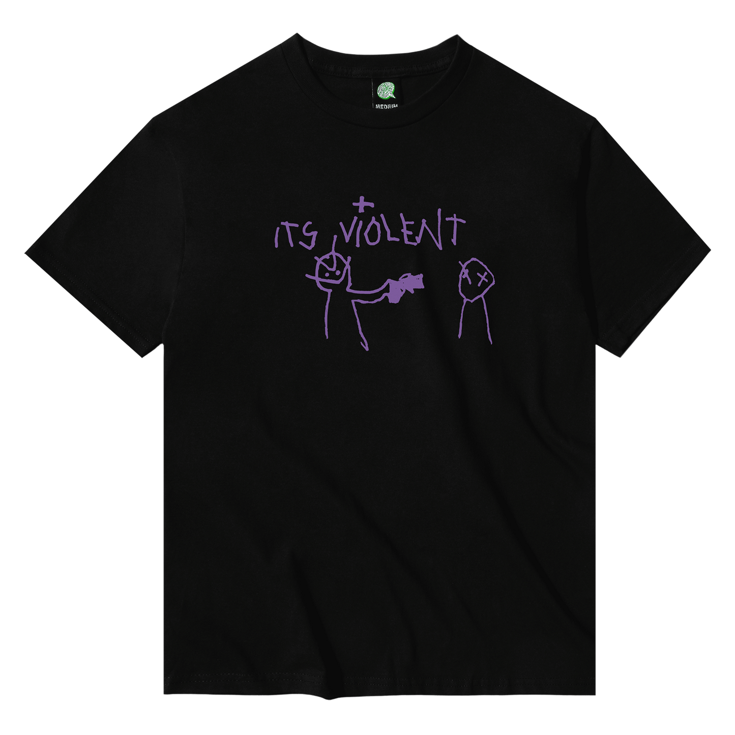 Violet Skateboards T-SHIRT Violet Its Violent Tee - Black