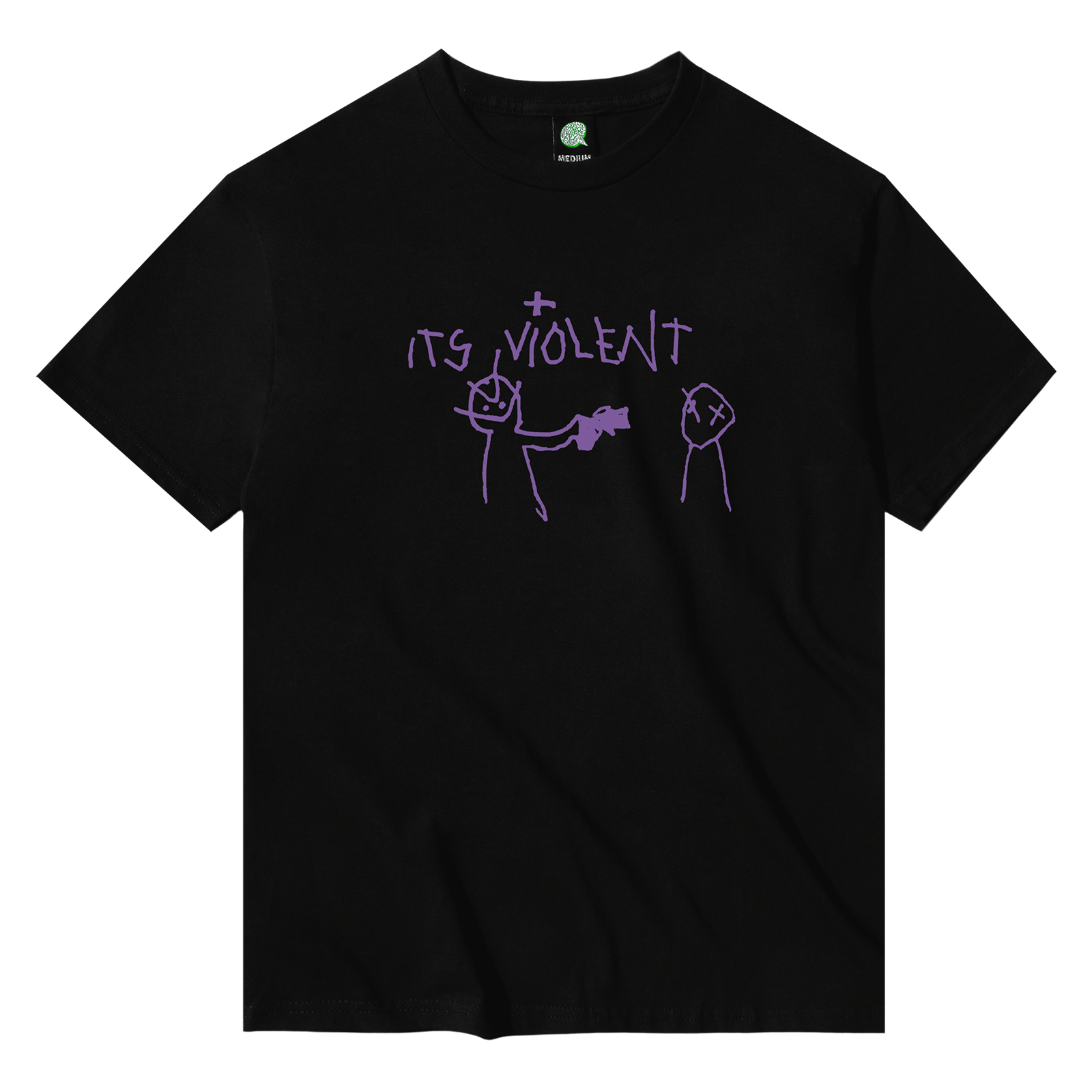 Violet Skateboards T-SHIRT Violet Its Violent Tee - Black