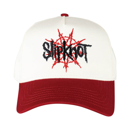 WELCOME SKATEBOARDS HAT Welcome x Slipknot Nonagram Embroidered 2-Tone Hat - White Red