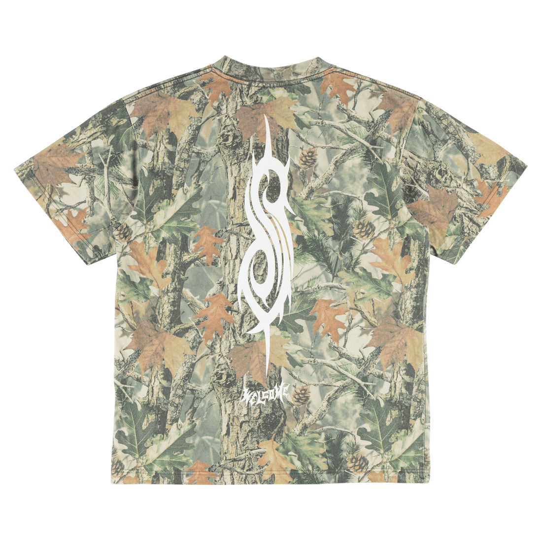 WELCOME SKATEBOARDS T-SHIRT Welcome x Slipknot Oval Tee - Woodland Camo