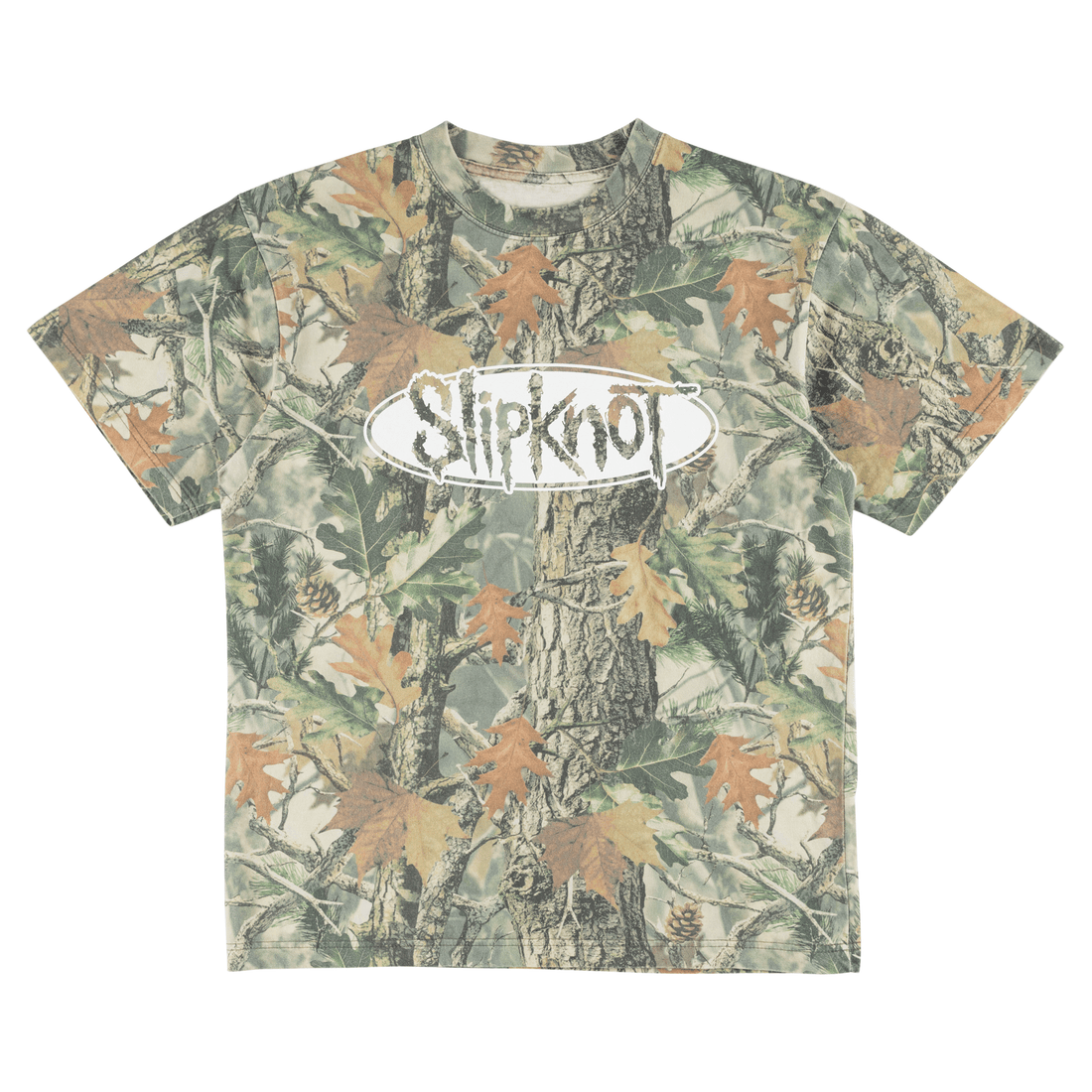 WELCOME SKATEBOARDS T-SHIRT Welcome x Slipknot Oval Tee - Woodland Camo