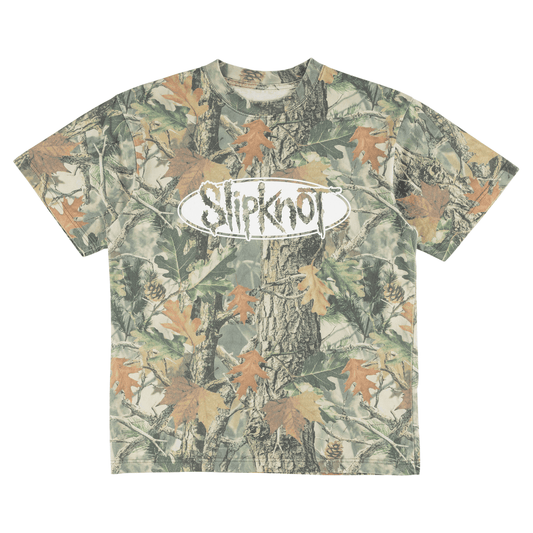WELCOME SKATEBOARDS T-SHIRT Welcome x Slipknot Oval Tee - Woodland Camo