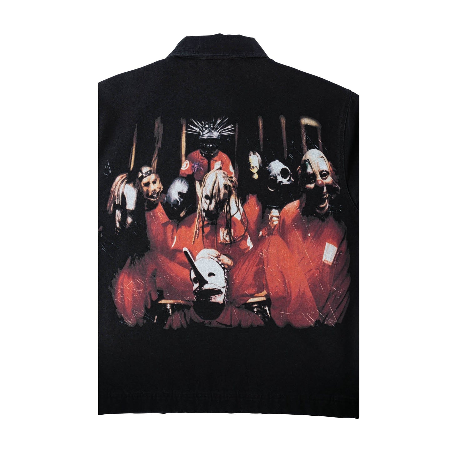 WELCOME SKATEBOARDS JACKET Welcome x Slipknot Self-Titled Custom Printed Canvas Jacket - Black