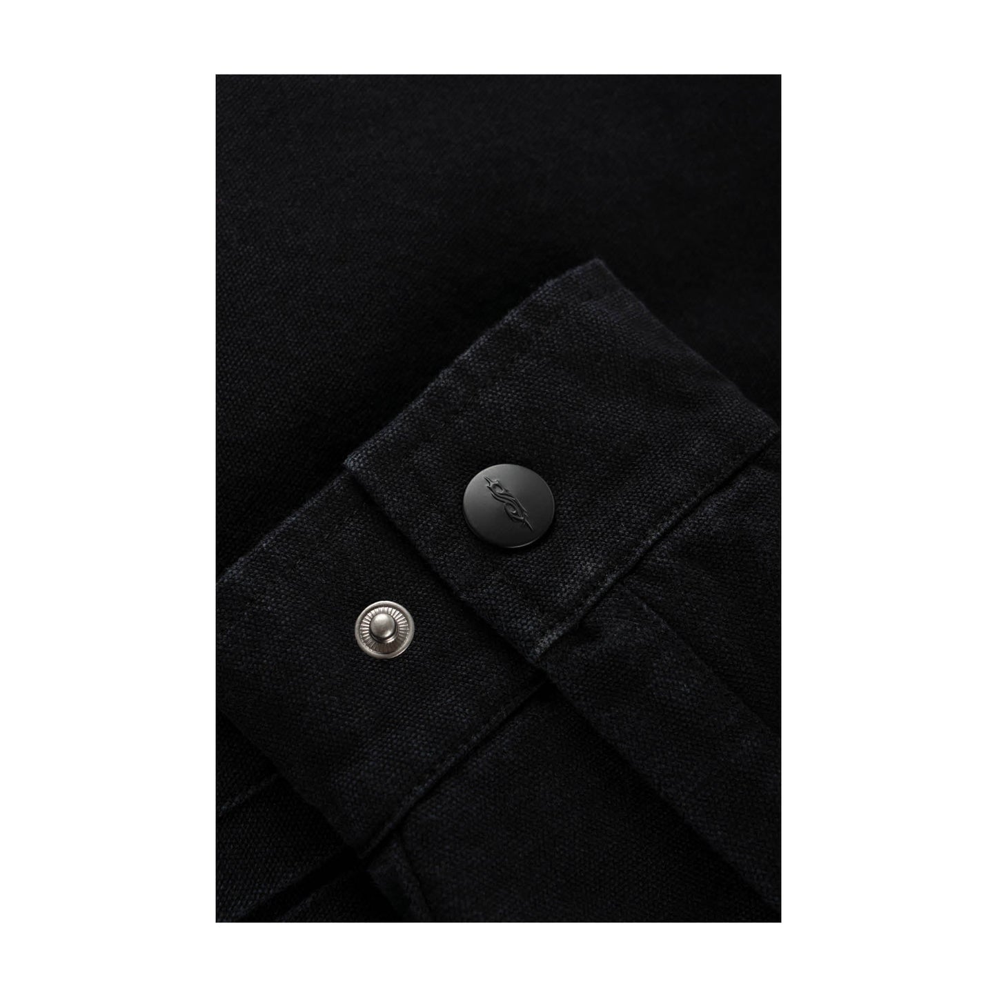 WELCOME SKATEBOARDS JACKET Welcome x Slipknot Self-Titled Custom Printed Canvas Jacket - Black