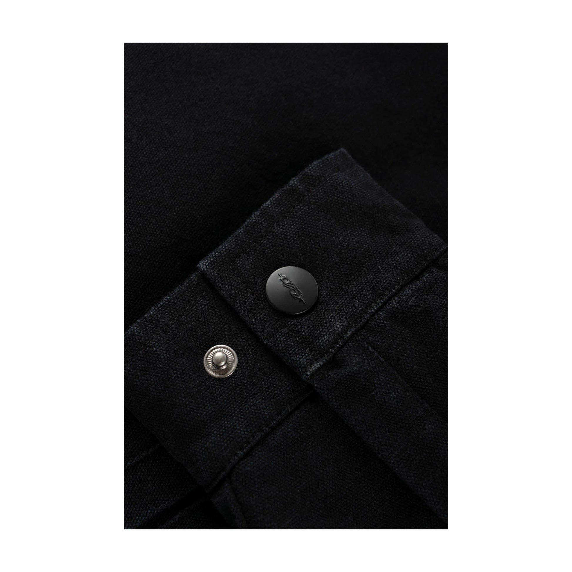 WELCOME SKATEBOARDS JACKET Welcome x Slipknot Self-Titled Custom Printed Canvas Jacket - Black