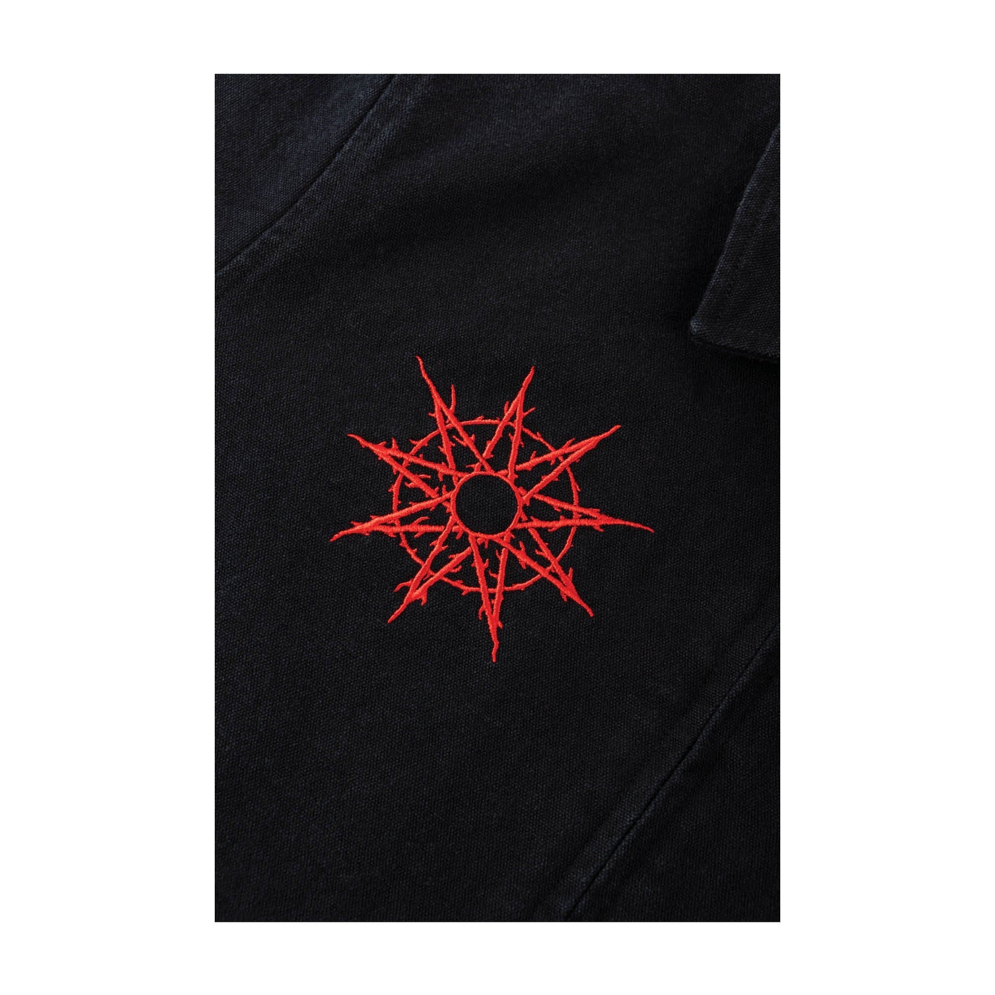 WELCOME SKATEBOARDS JACKET Welcome x Slipknot Self-Titled Custom Printed Canvas Jacket - Black