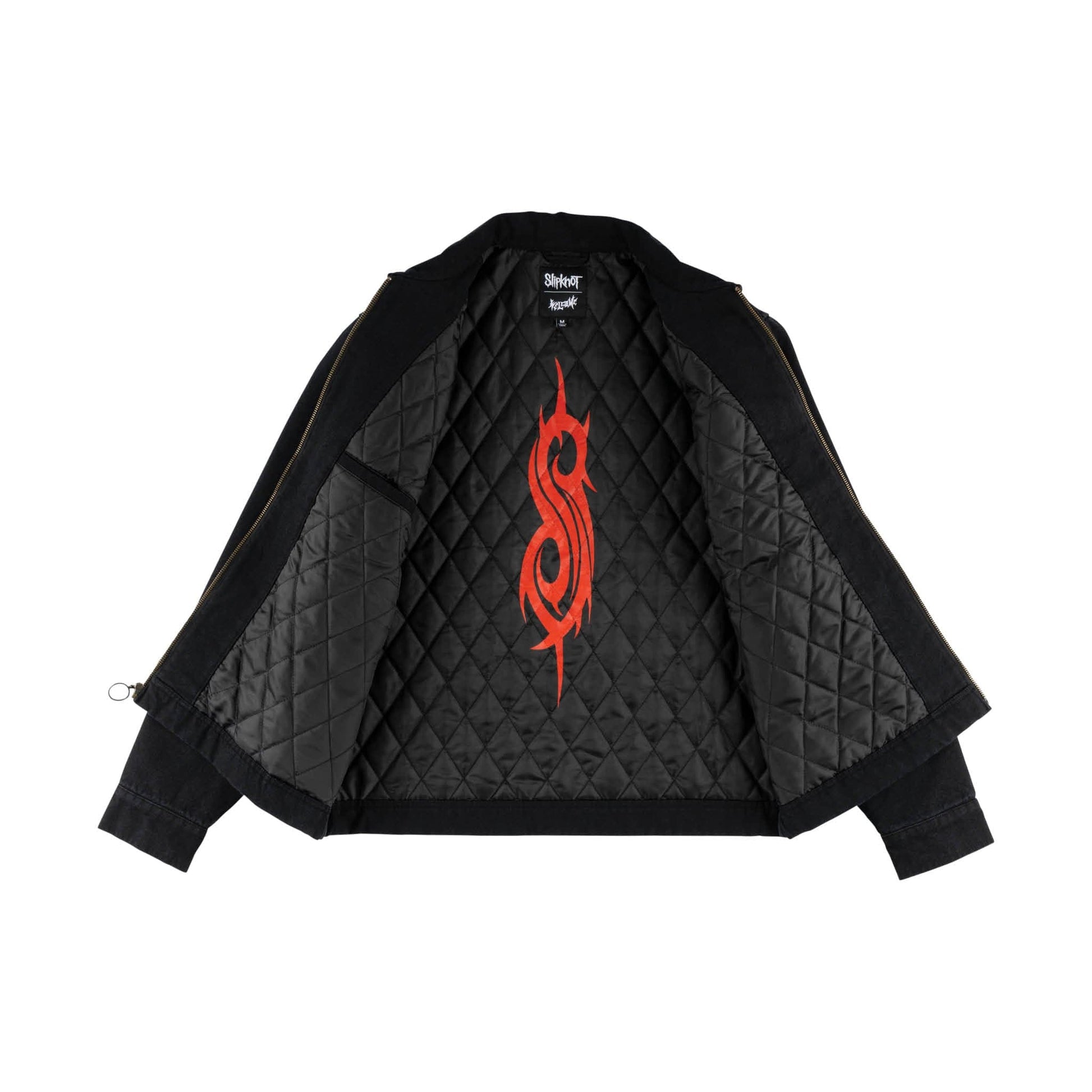 WELCOME SKATEBOARDS JACKET Welcome x Slipknot Self-Titled Custom Printed Canvas Jacket - Black