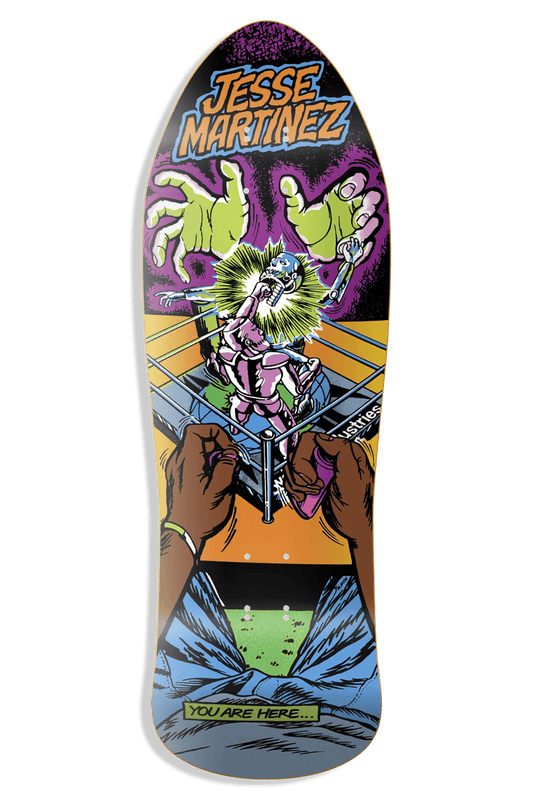 World Industries DECK 10.12 World Industries Jesse Martinez Rock Em Sock Em Shaped Deck - 10.12