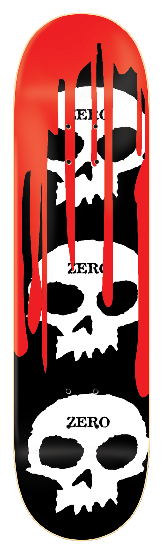 Zero Skateboards 3 Skull Blood Deck - 8.25