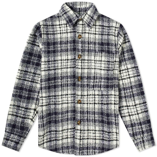 FUCKING AWESOME HEAVY WEIGHT FLANNEL JACKET - NAVY